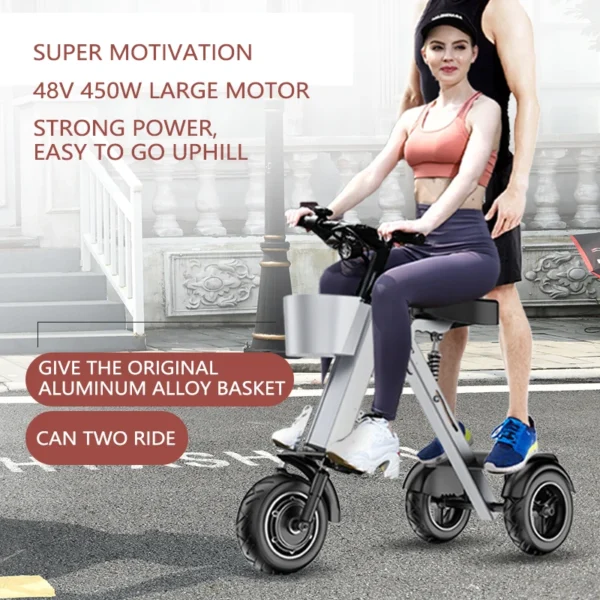 Folding Electric Tricycle Mini Portable - Image 2