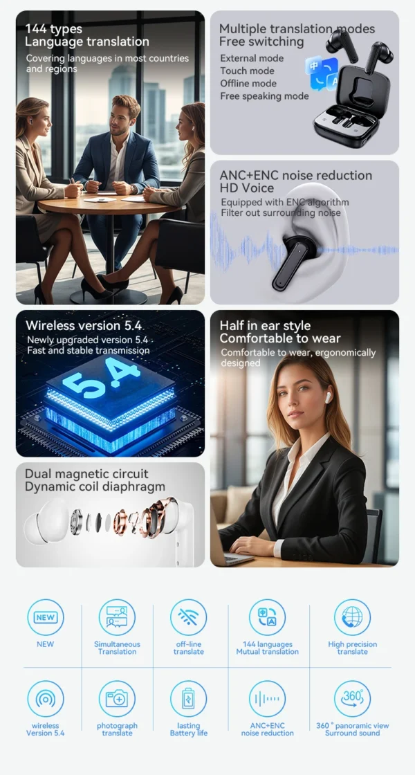 mzyni E18 Pro ANC Wireless Earbuds - Image 16