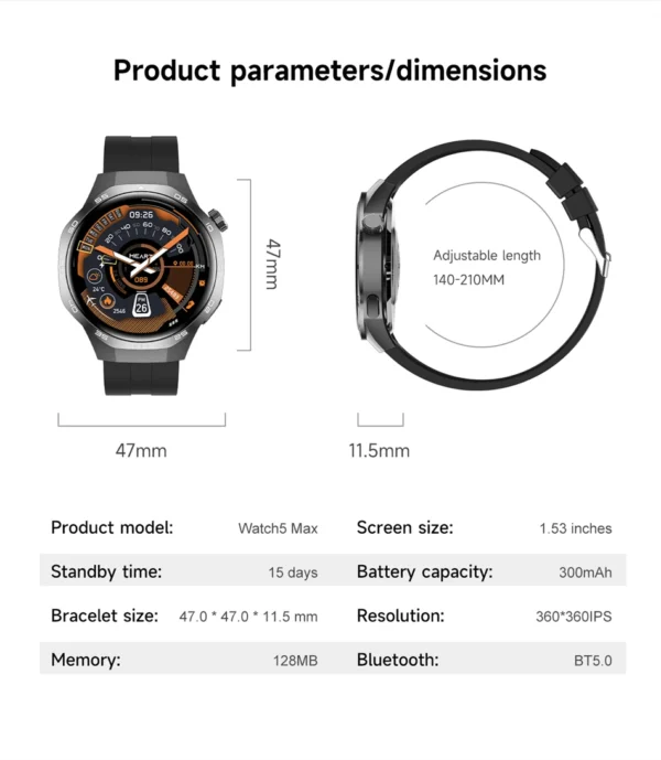 For Huawei Xiaomi GT5 Pro Smart Watch Men - Image 39
