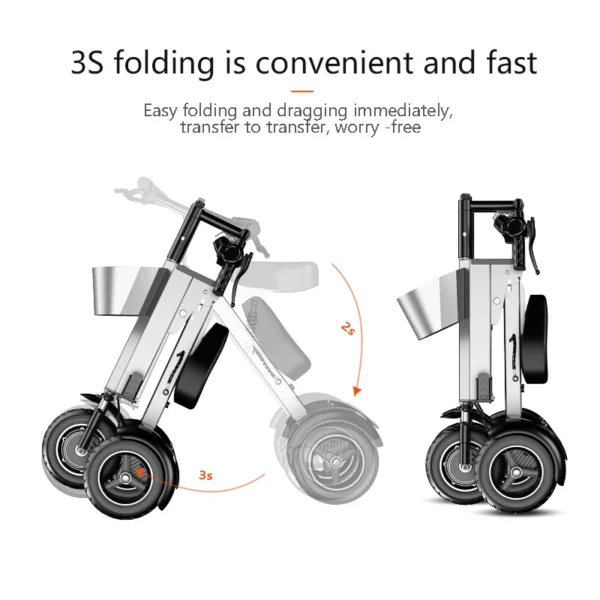 Folding Electric Tricycle Mini Portable - Image 4