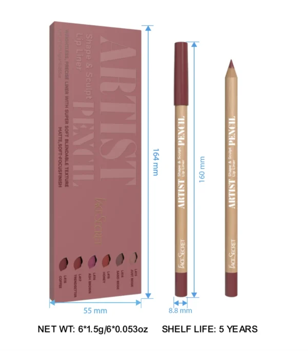 Face Secret Artist Shape Sculpt Lip Liner Pencil Set - Image 7