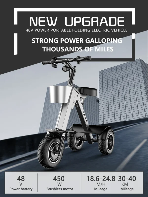 Folding Electric Tricycle Mini Portable - Image 8