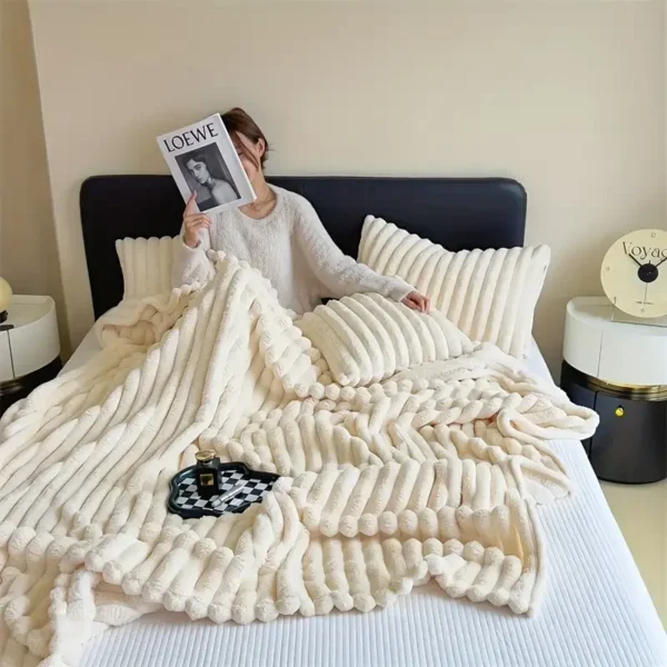 Multifunctional Rabbit Velvet Blanket - Image 2