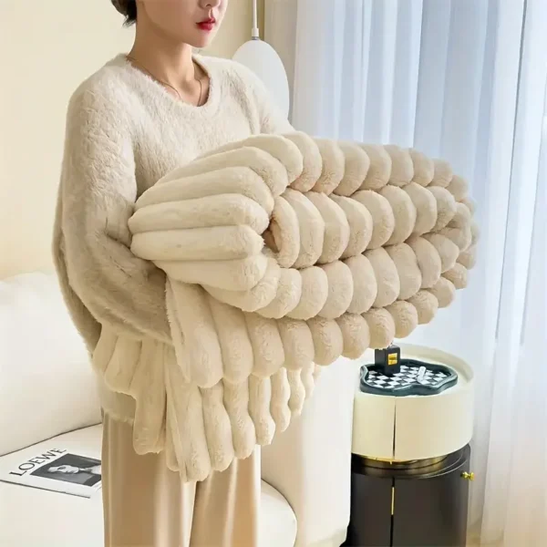 Multifunctional Rabbit Velvet Blanket - Image 11