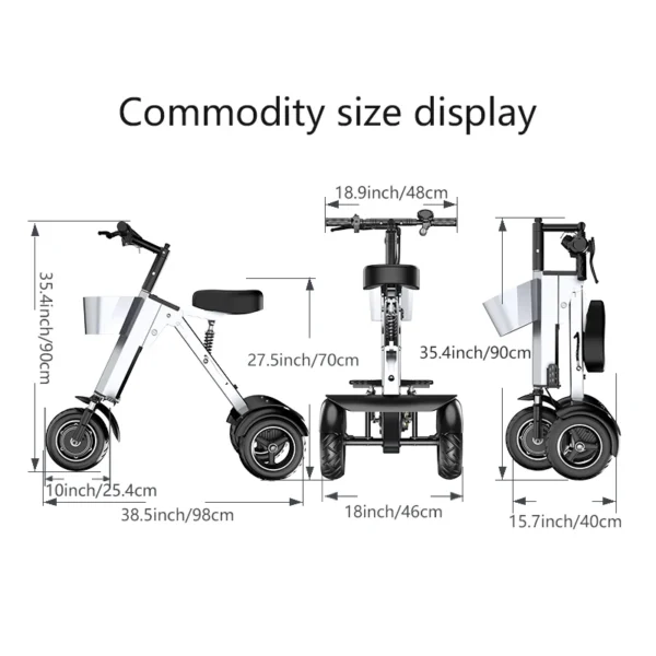 Folding Electric Tricycle Mini Portable - Image 6