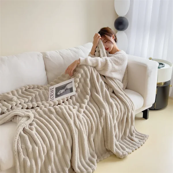Multifunctional Rabbit Velvet Blanket - Image 3