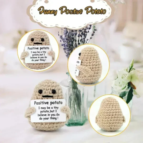 Mini Handmade Plush Wool Knitting Doll - Image 5