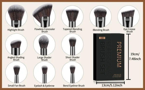 25 Pieces Makeup Brushes Kit - Image 15