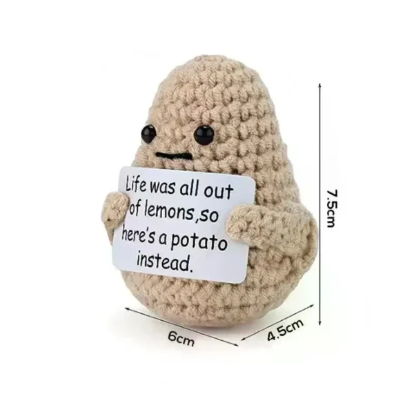 Mini Handmade Plush Wool Knitting Doll - Image 3