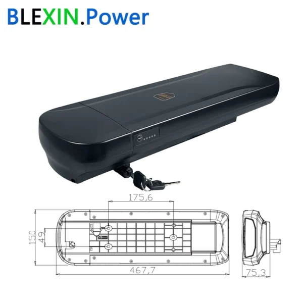 Rear Rack Electric Bike Battery - Image 3