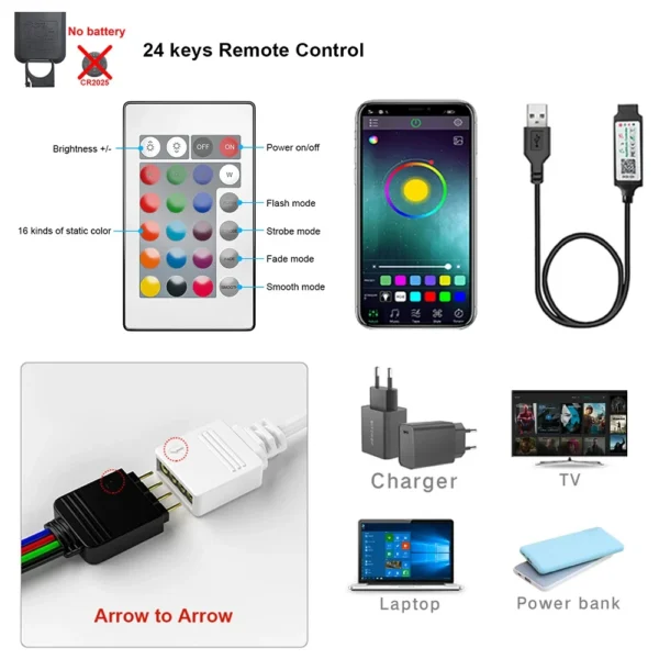 Bluetooth LED Strip Lights Smart SMD - Image 21